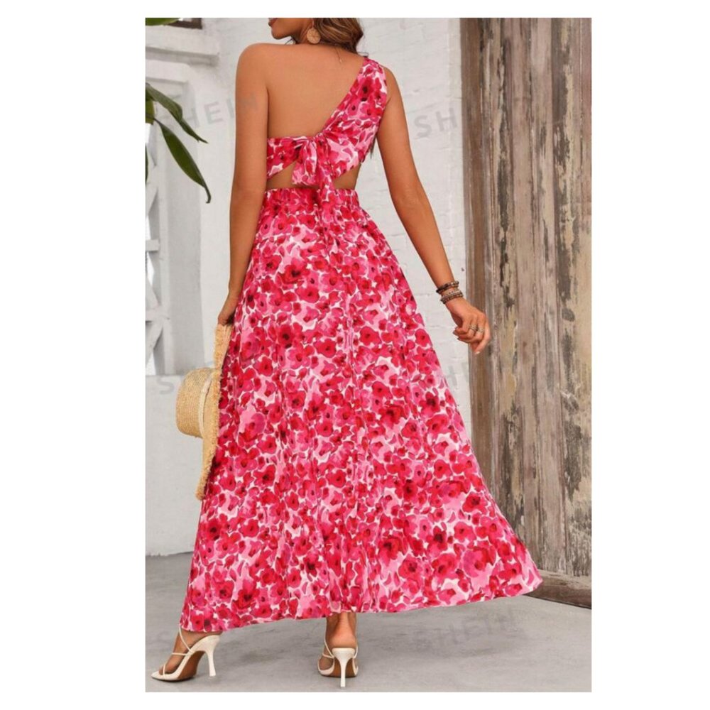 One Shoulder Maxi Sundress XL NIB